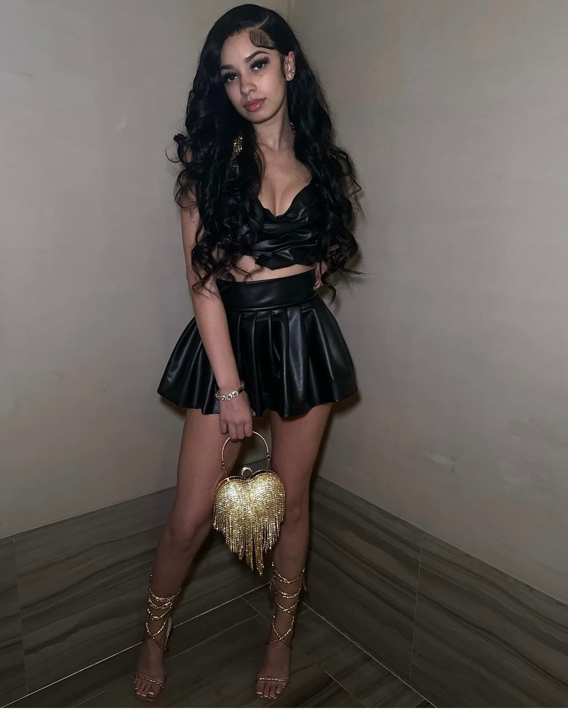 RichGal’s Leather Mini Skirt