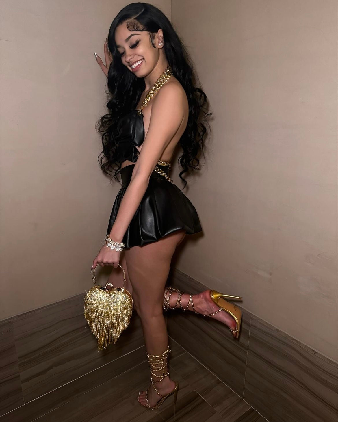 RichGal’s Leather Mini Skirt