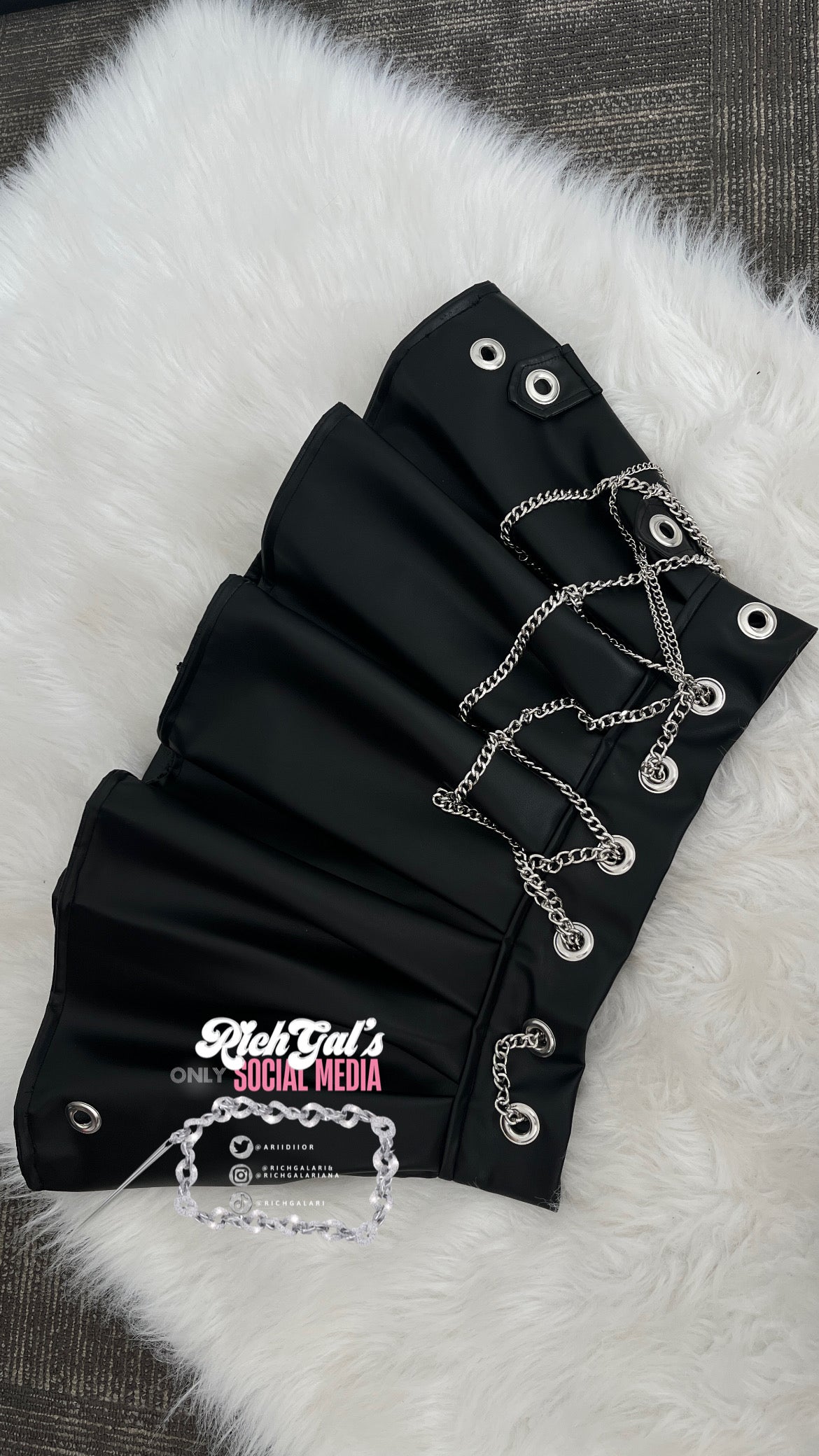 RichGal’s Leather Mini Skirt
