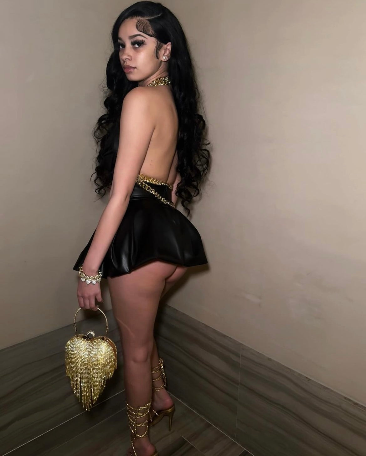 RichGal’s Leather Mini Skirt