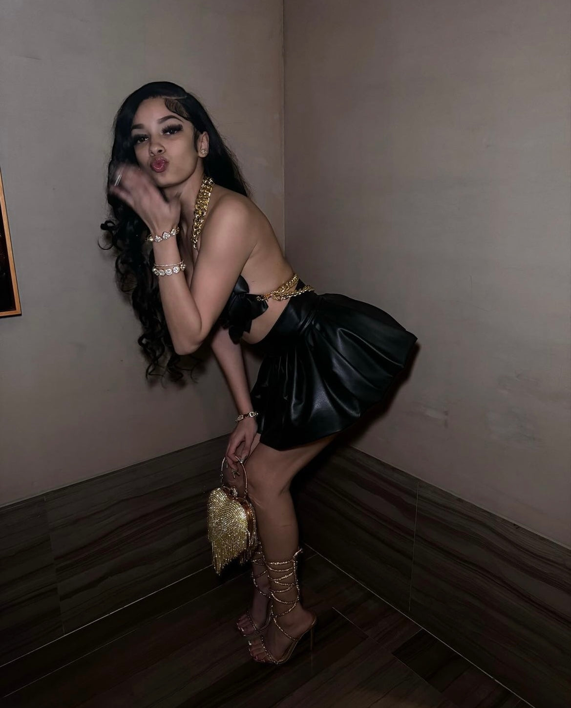 RichGal’s Leather Mini Skirt
