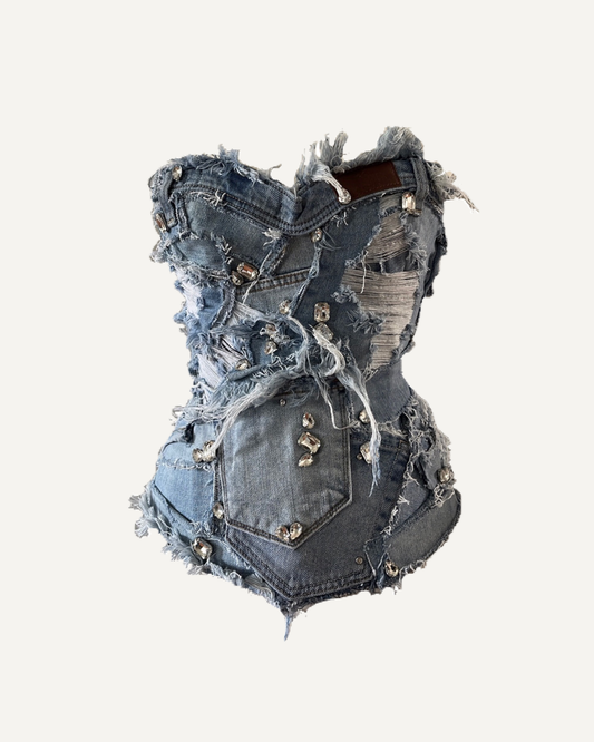 RICHGAL DIAMOND DENIM CORSET (2)