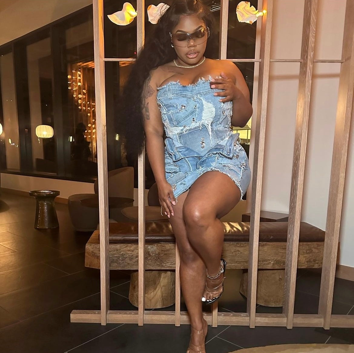 RICHGAL DIAMOND DENIM CORSET (2)