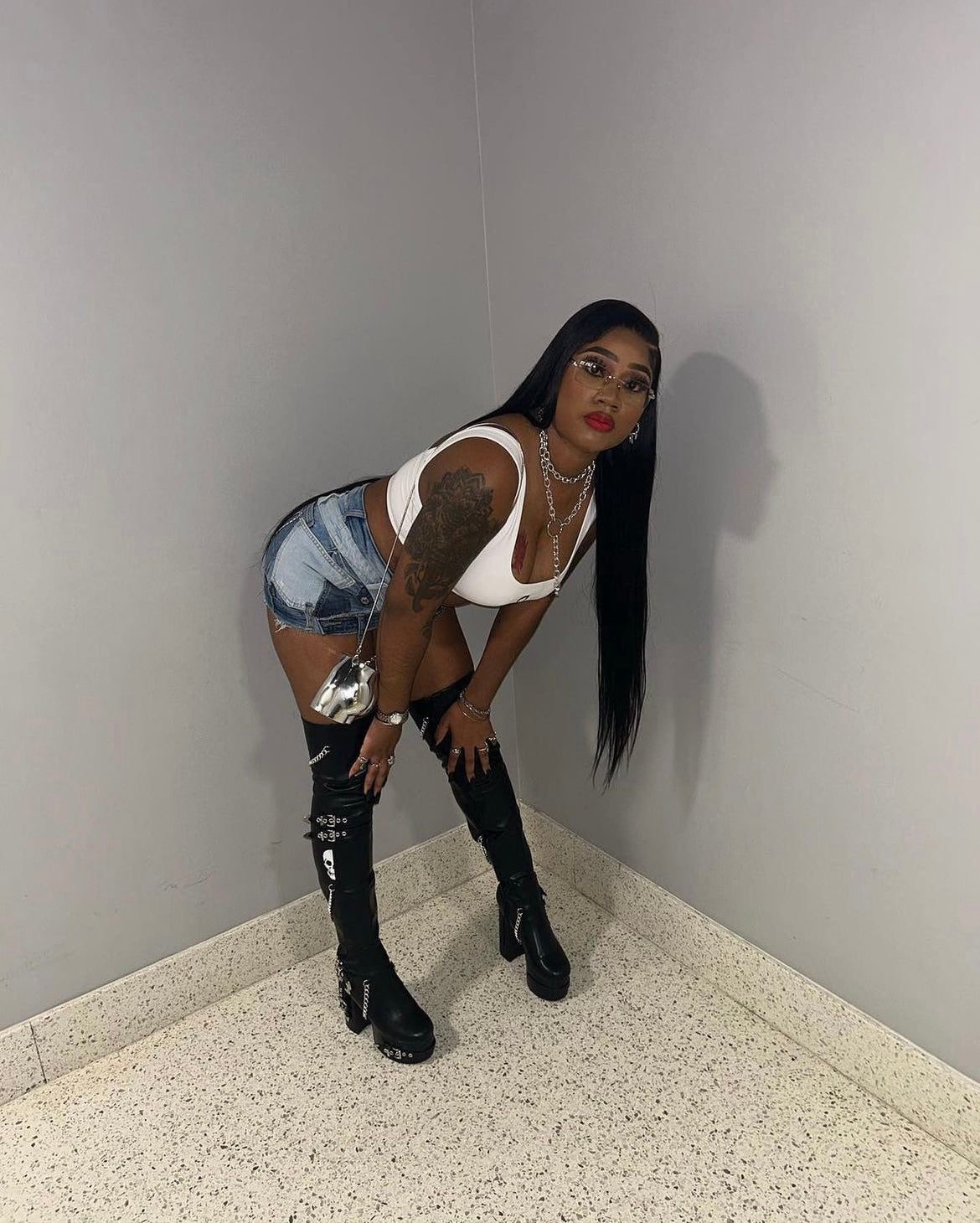 RICHGAL COLLAGE SKIRT