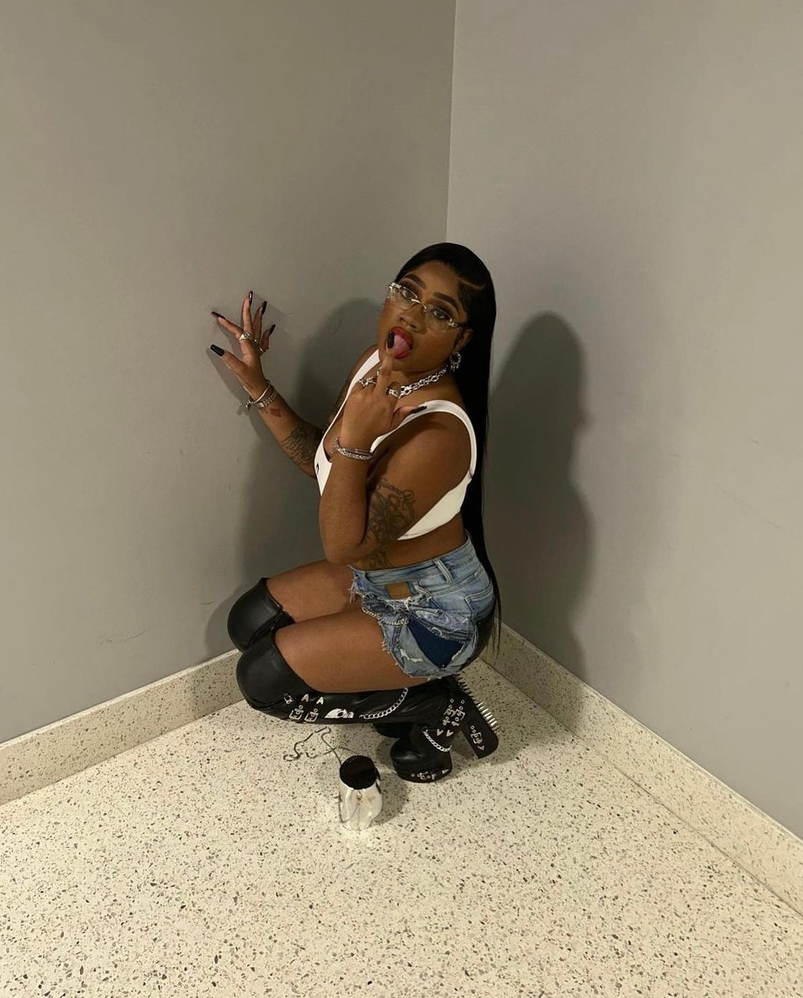 RICHGAL COLLAGE SKIRT