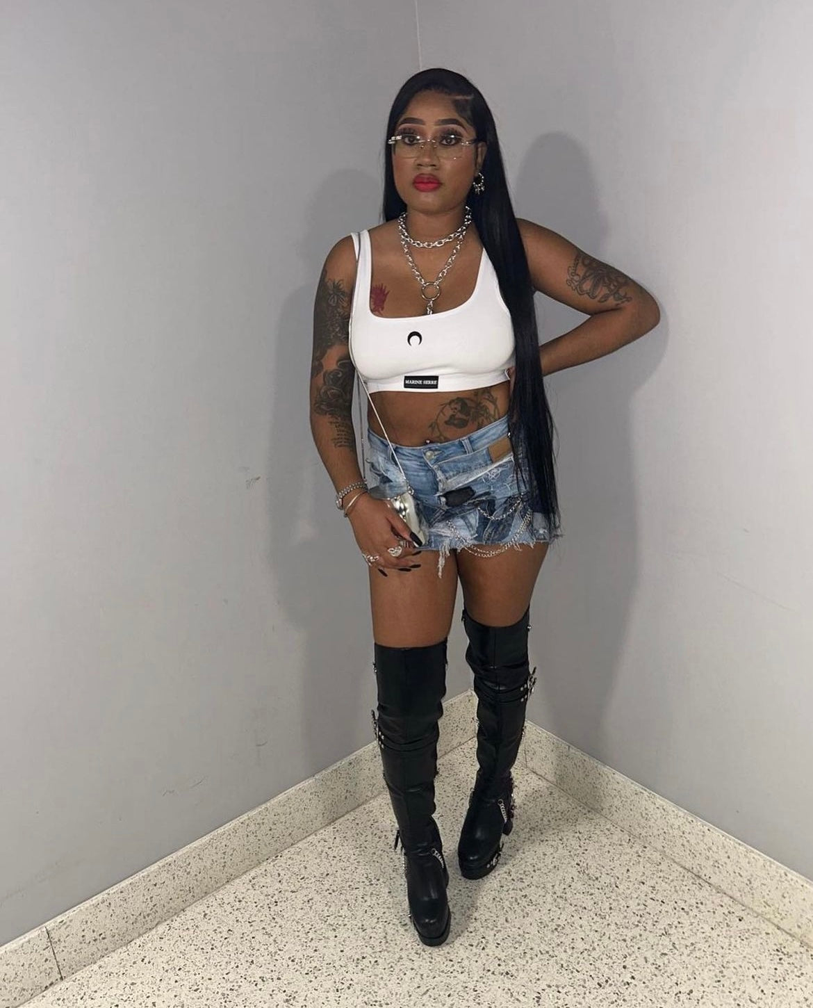 RICHGAL COLLAGE SKIRT