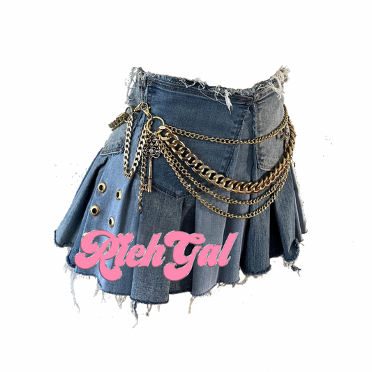 RichGal Blue Denim Skirt