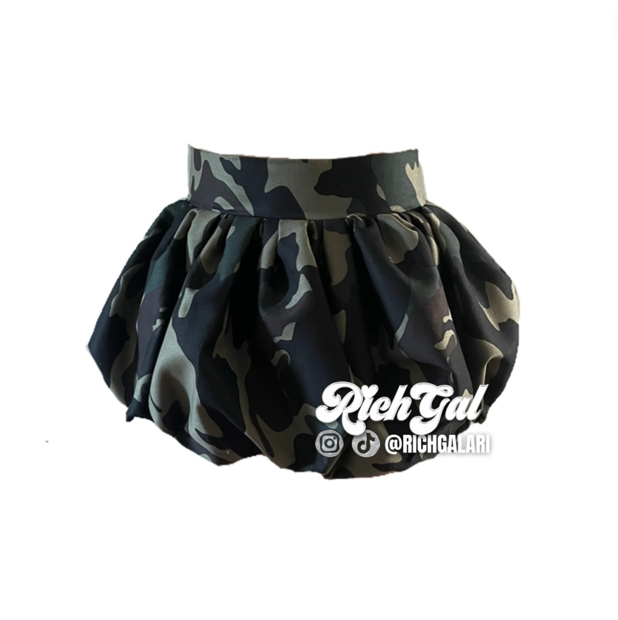 Richgal Camo Mini Skirt