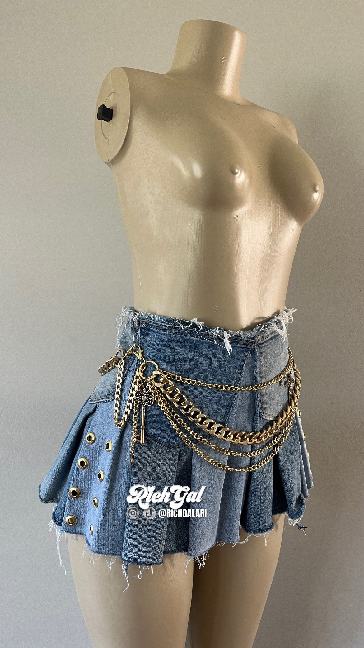 RichGal Blue Denim Skirt