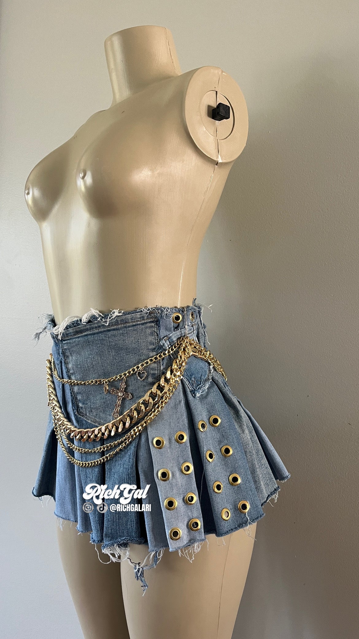 RichGal Blue Denim Skirt