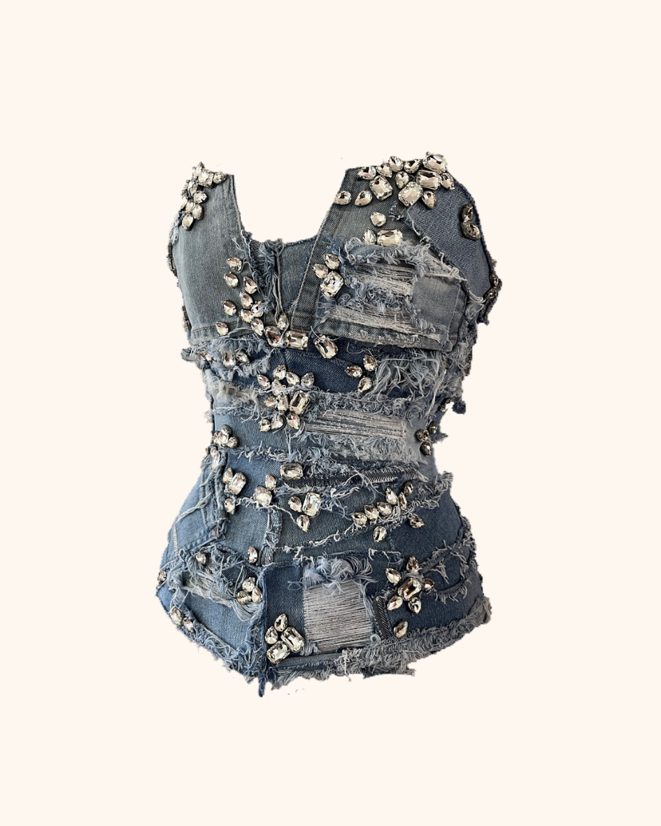 RICHGAL DIAMOND DENIM CORSET (1)