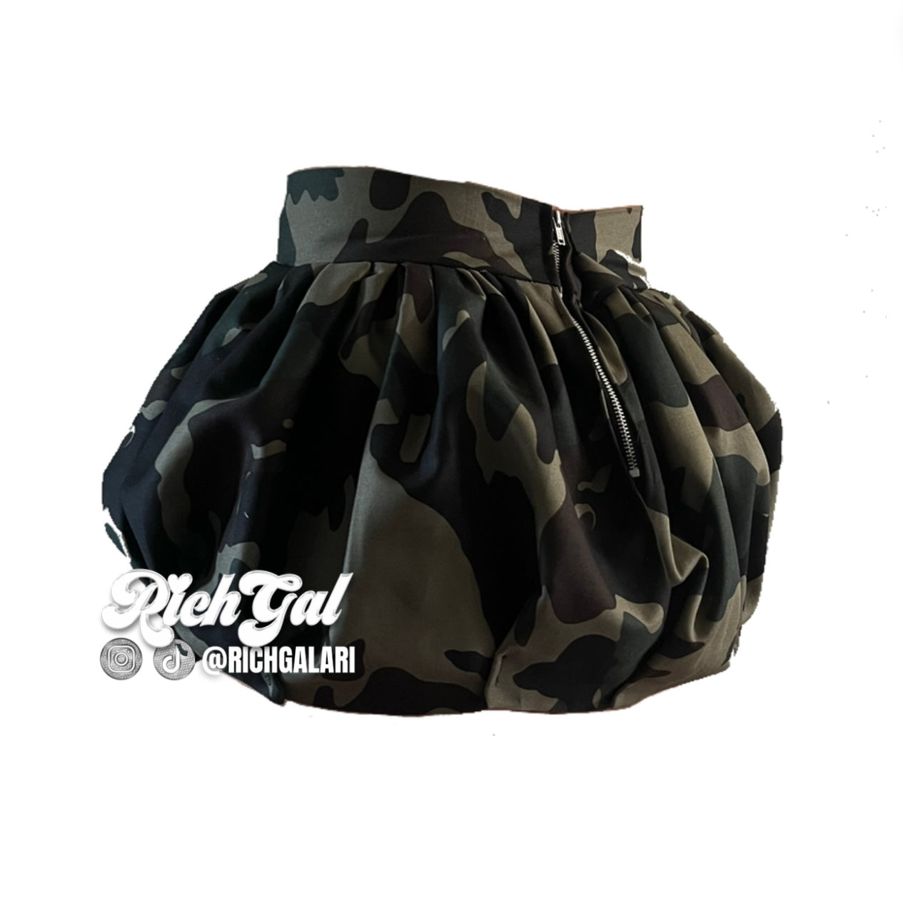 Richgal Camo Mini Skirt