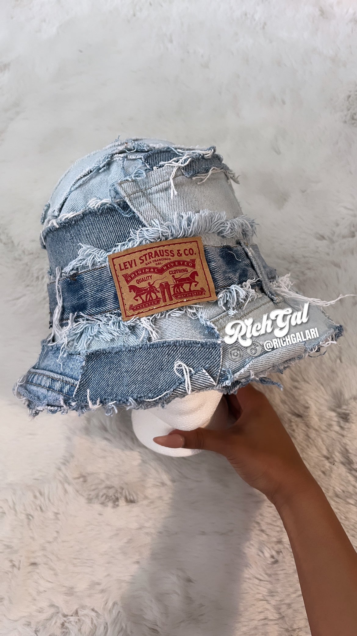 RichGal Custom Demin Bucket Hat