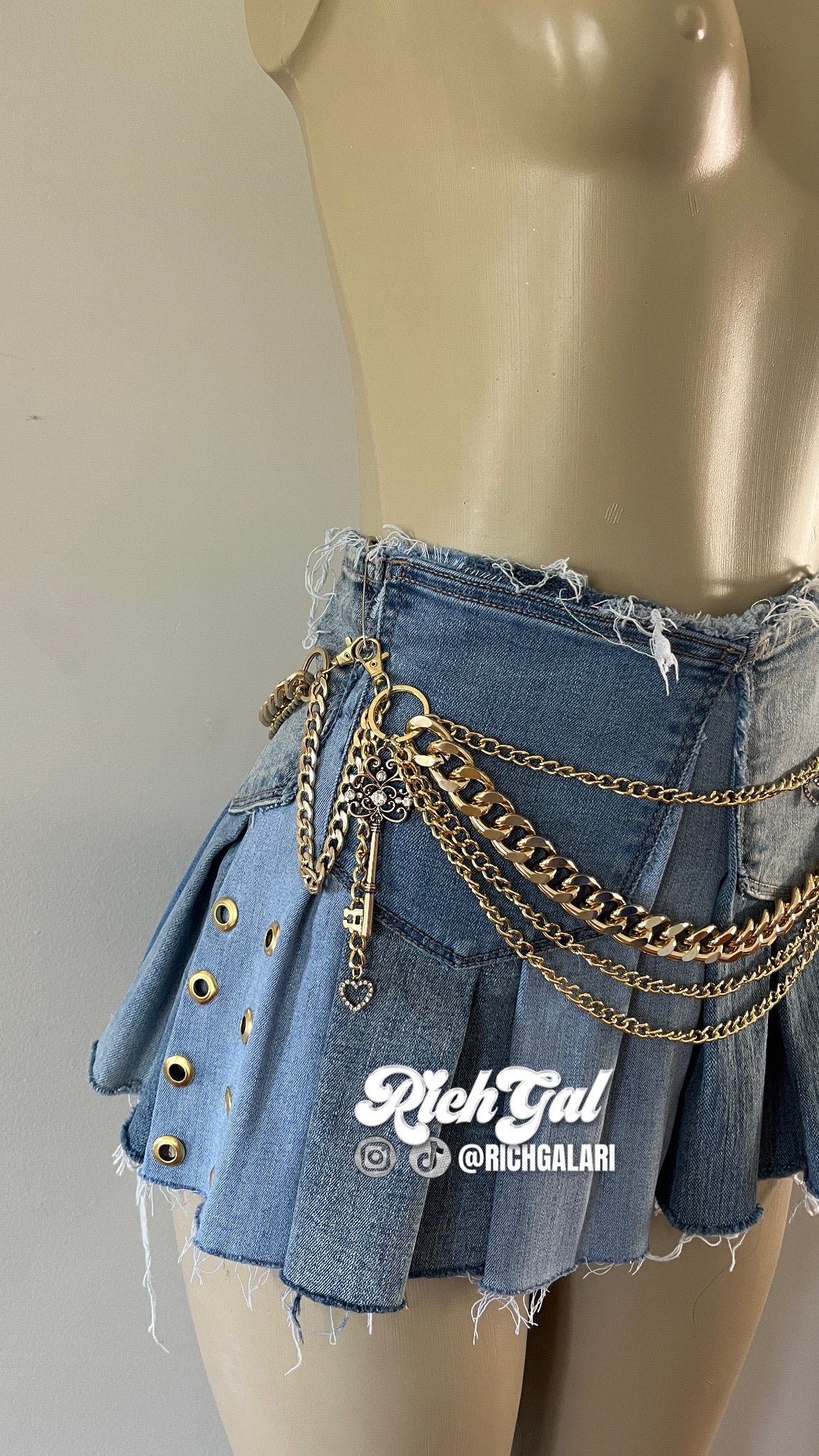 RichGal Blue Denim Skirt