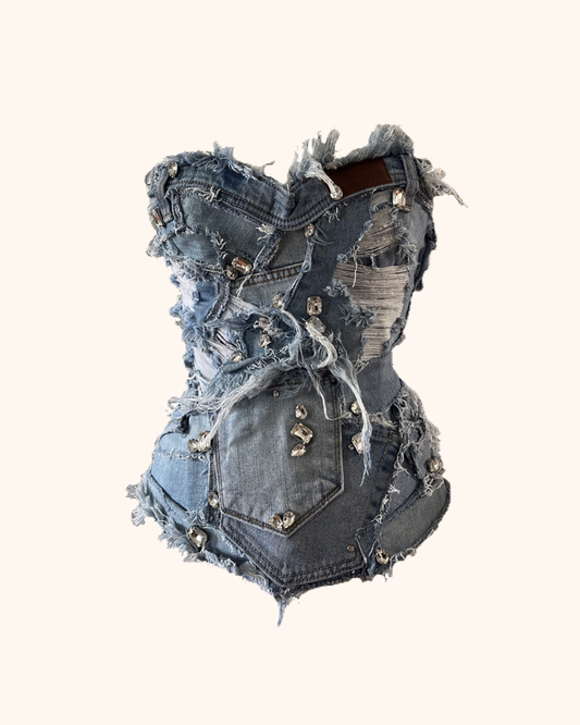 RICHGAL DIAMOND DENIM CORSET (2)