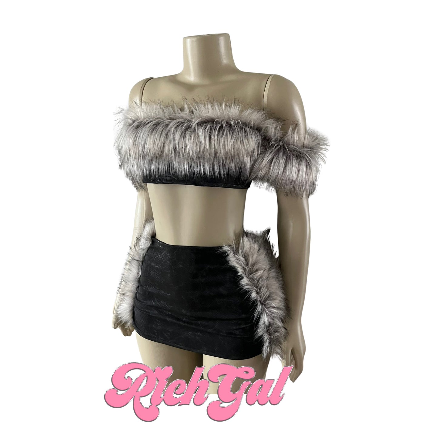 Black RichGal Fur Set