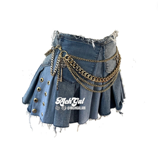 RichGal Blue Denim Skirt