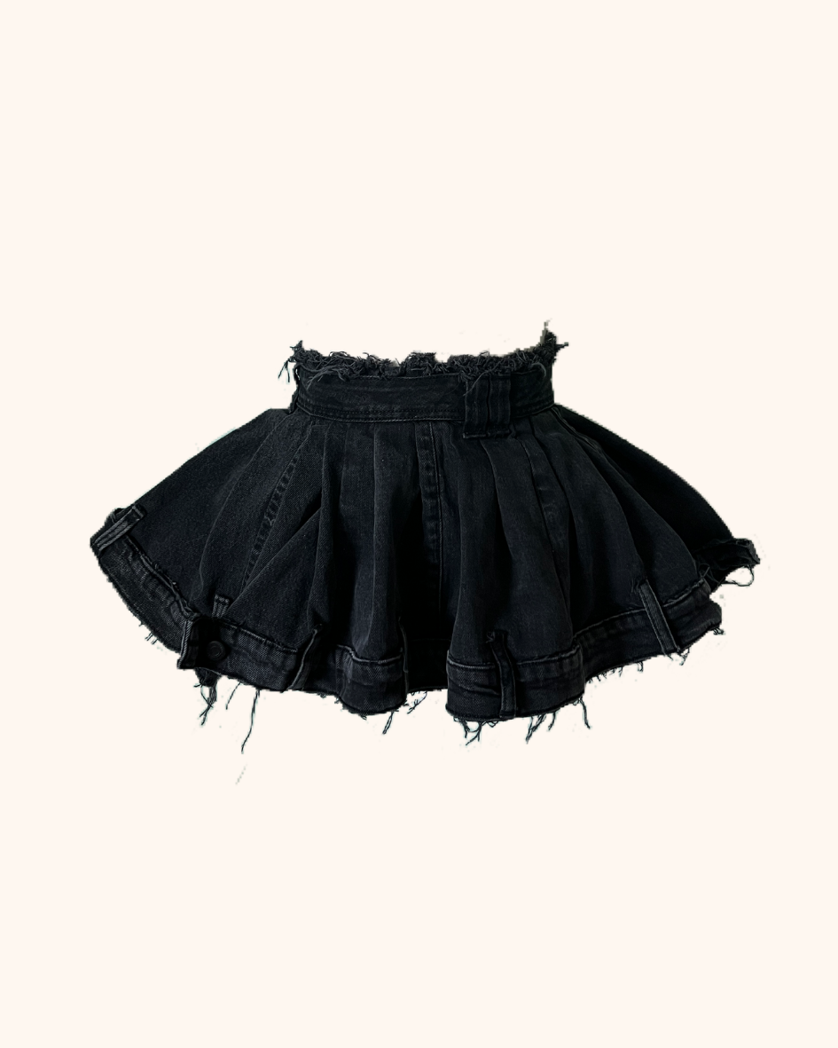 RICHGAL POOF DENIM SKIRT