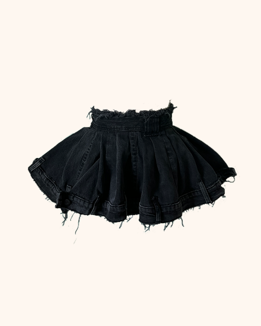 RICHGAL POOF DENIM SKIRT