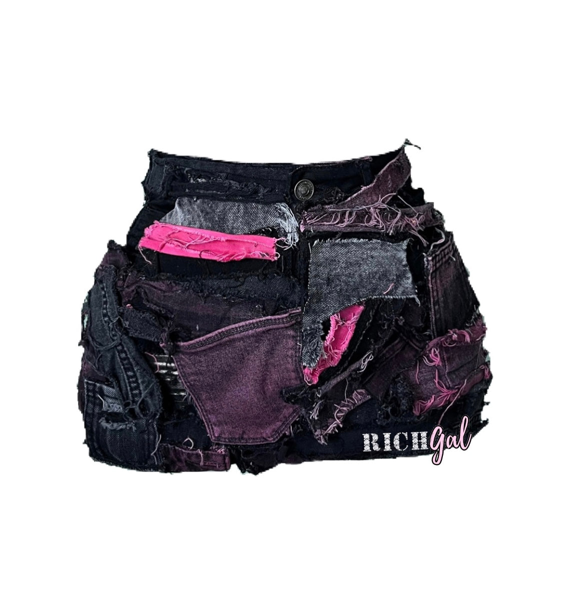 Black and Hot Pink RichGal Skirt